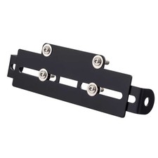 Warrior Universal Motorcycle Number Plate Mounting Bracket - Black