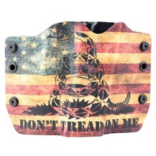 Outlaw Holsters Dont Tread On Me Tan Snake Flag Owb Holster Right-Hand For