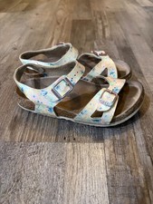 Birkenstock Girls Sandals Size EU 32 US 1.5 Daisies Asters Pink Background