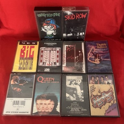 Classic Rock Cassette Tape Lot Queen Skid Row Ted Nugent [Read Description]