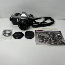 Pentax ME Super 35mm SLR Film Camera with 50 mm lens Kit As Is Untested READ