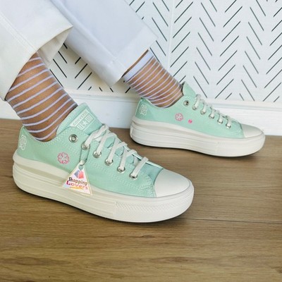  Converse Chuck Taylor All Star Move Platform Sz 8.5 Women's Shoes Mint A10823C