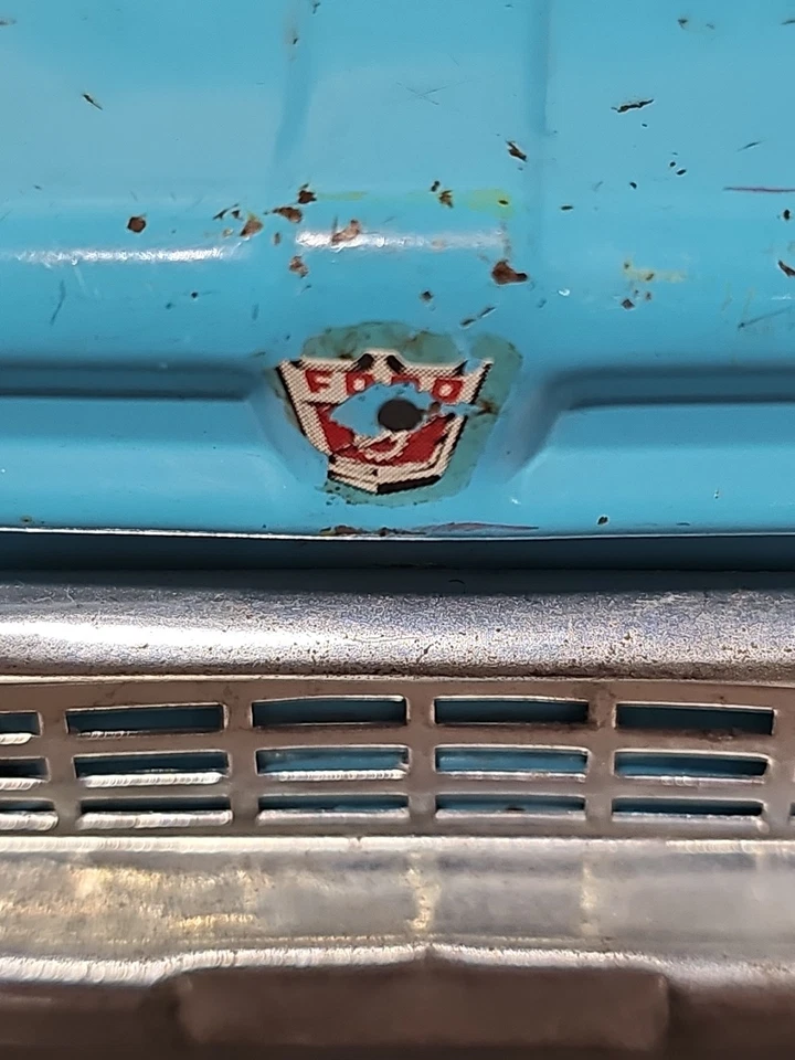 Vintage Nylint Sky Blue & White Ford Chase & Sanborn Stake Truck w/ Panels - Image 4 of 4