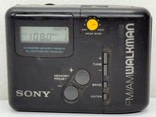 VTG Sony SRF-M45 FM/AM Walkman Mega Bass Portable Radio Belt Clip UNTESTED READ