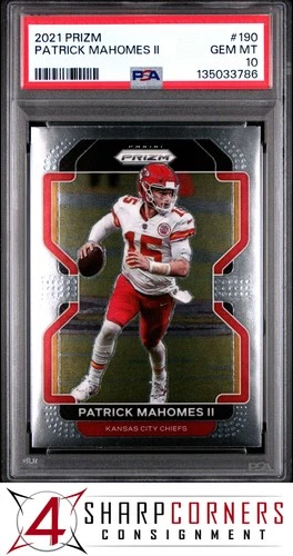 2021 PANINI PRIZM #190 PATRICK MAHOMES II CHIEFS PSA 10
