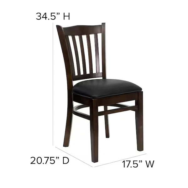 Hercules Restaurant Chair, Wood Back, 17-1/2 in W 20-3/4" L 34-1/2" H Flash - Image 4 of 4