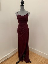 Azazie Women’s Bridesmaid Burgundy Sheath Dress Size C