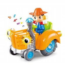 Interactive Farmer Tractor Toy Lights Sounds Music 3+ Years