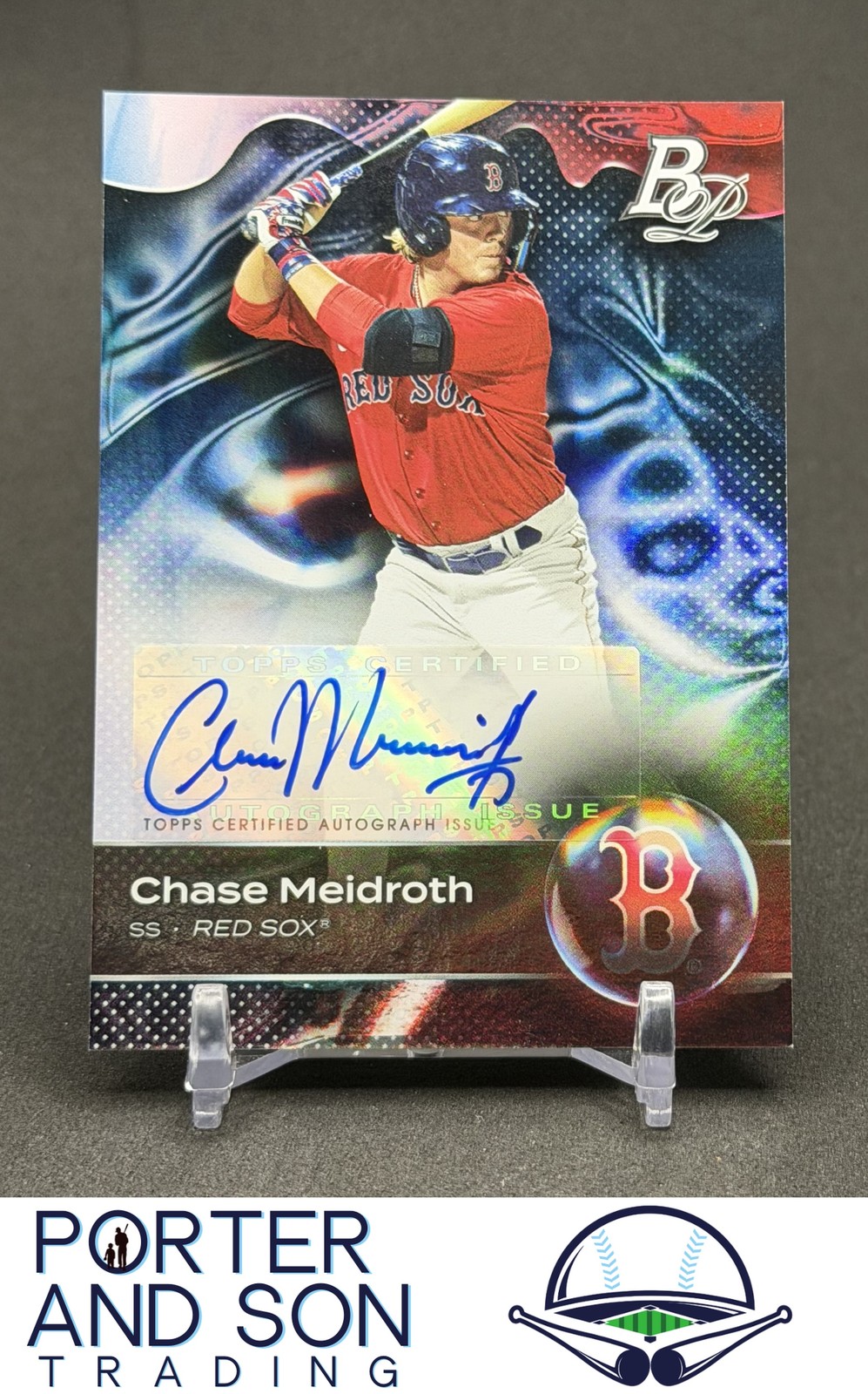 Chase Meidroth Top Prospect Autographs 2023 Bowman Platinum #TOP-49 Red Sox