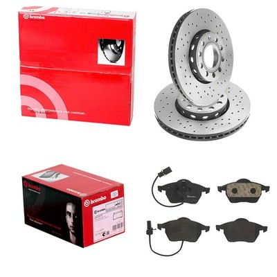 brembo SPORT BREMSSCHEIBEN 288mm + BELÄGE VORNE passend für AUDI A4 B5 8D