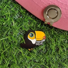 Toucan Metal Golf Ball Marker With Magnetic Hat Clip
