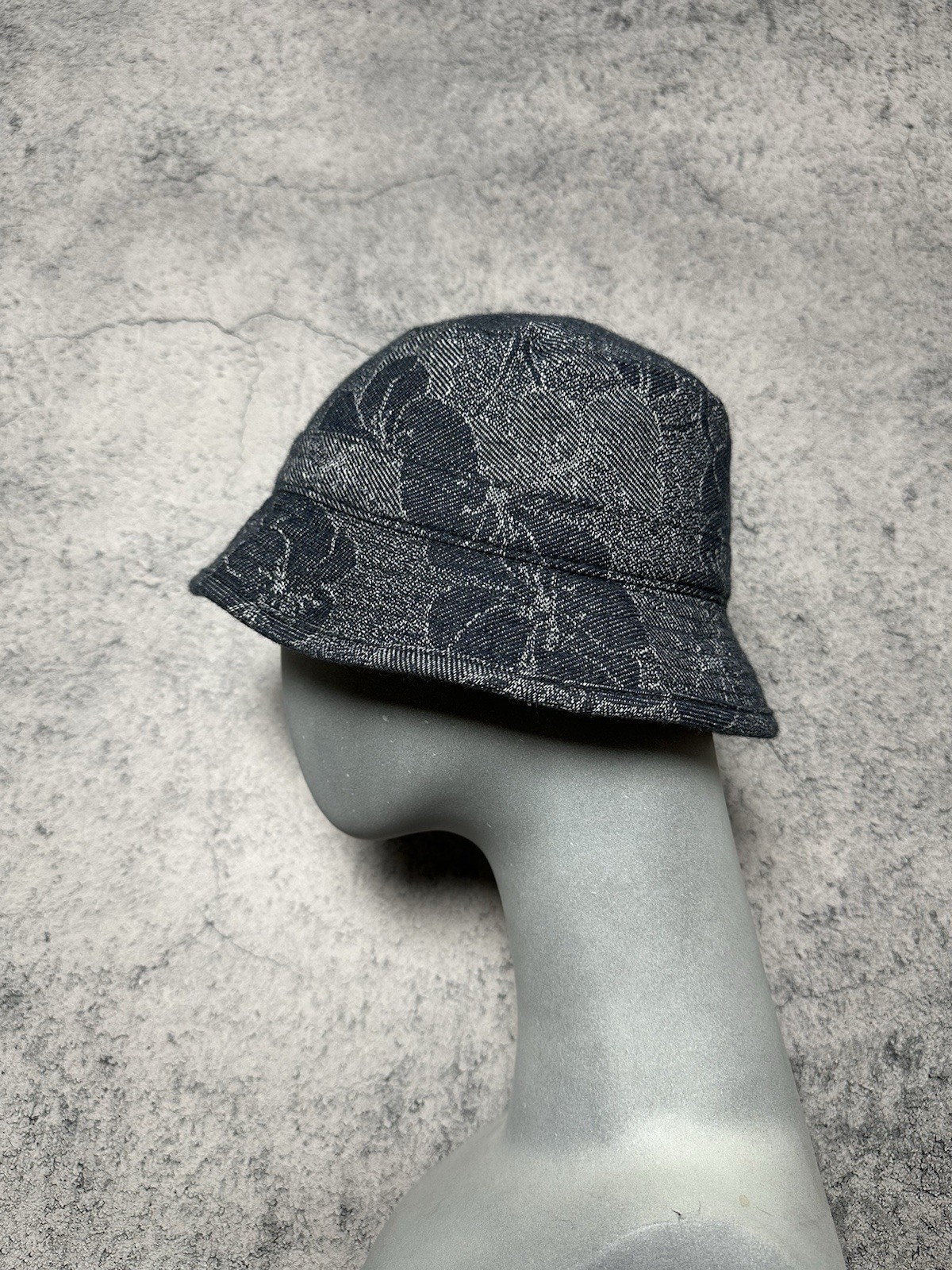 YMC You Must Create London Denim Floral Bucket Hat