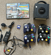 Gamecube Console, All Wires, 4x Controllers, Mario Kart UK PAL Bundle
