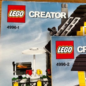 LEGO Creator Instruction Manuals 4996 Beach House 3-in-1 Set 1 2 3 Yellow OS