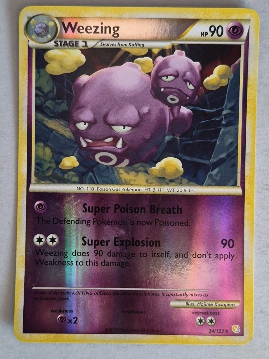 Weezing 34/123 Heartgold & Soulsilver Reverse Holo