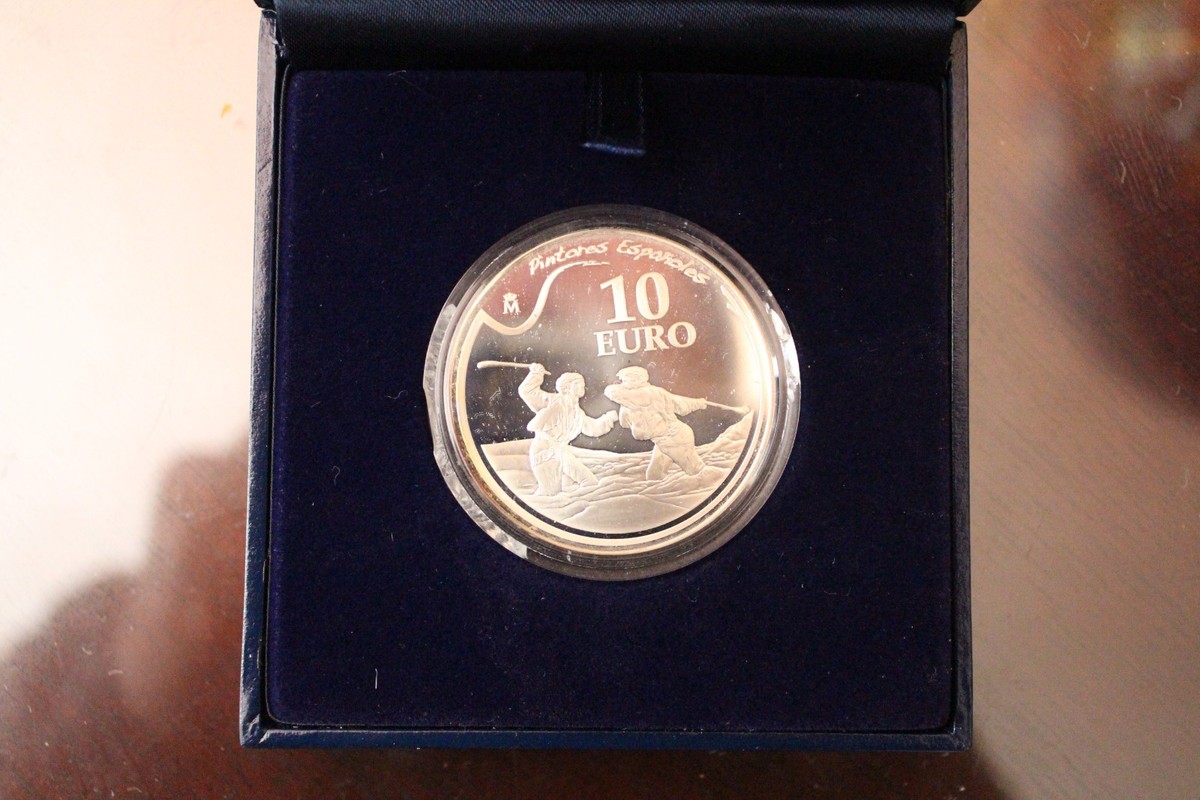 2010 SPAIN 10 Euros Silver Proof coin Francisco de Goya - Duelo a