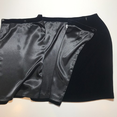 Talbots Dress Pencil Skirt Womens 10 Silk Blend Wrapover Black Suit Separates - Picture 5 of 10
