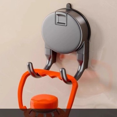 Bathroom Storage Organizer Suction Cup Hook One-push Locking Mechanism