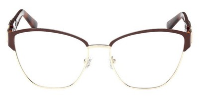 GUESS GU2984 050 Brown Cat Eye Metal Optical Eyeglasses Frame 54-16-140