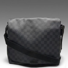 Authentic Louis Vuitton District Messenger MM Damier Graphite Crossbody Bag