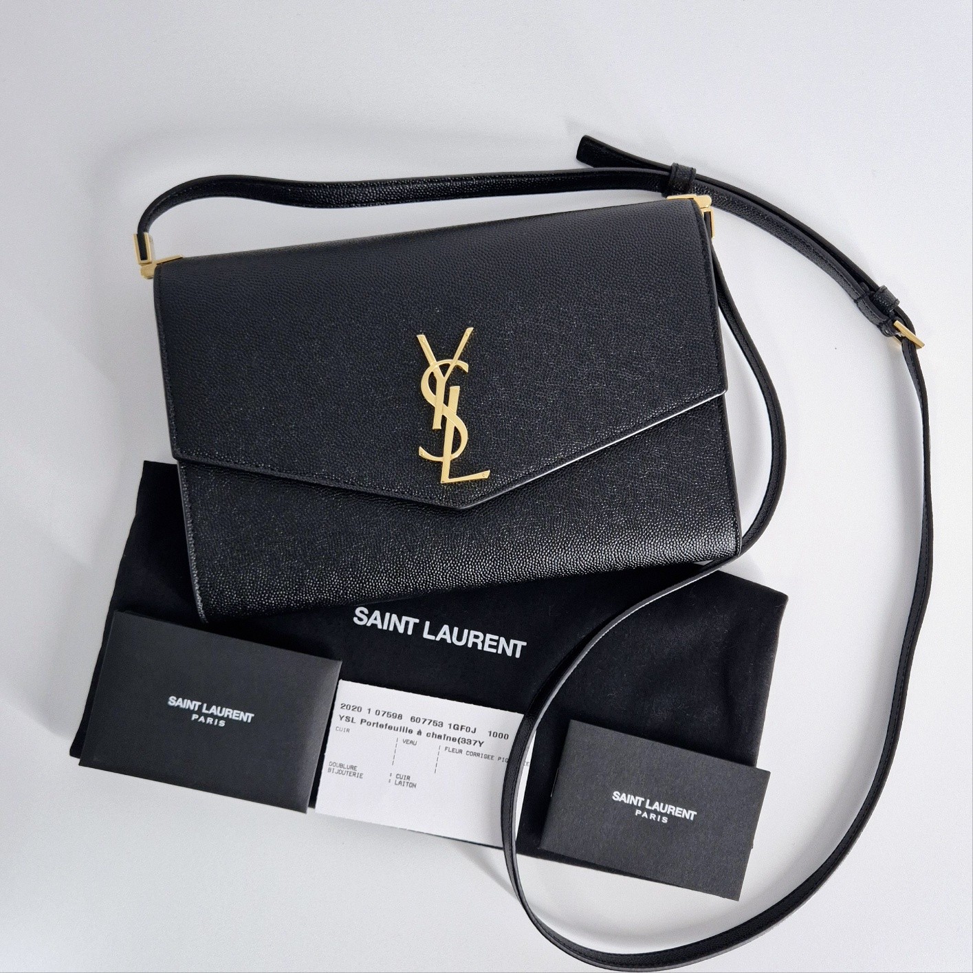 Saint Laurent Uptown Mini borsa a tracolla nera 607753 129920685