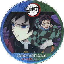 Demon slayer Badges/pins Tanjiro Kamado & Giyu Tomioka combination can badge ":