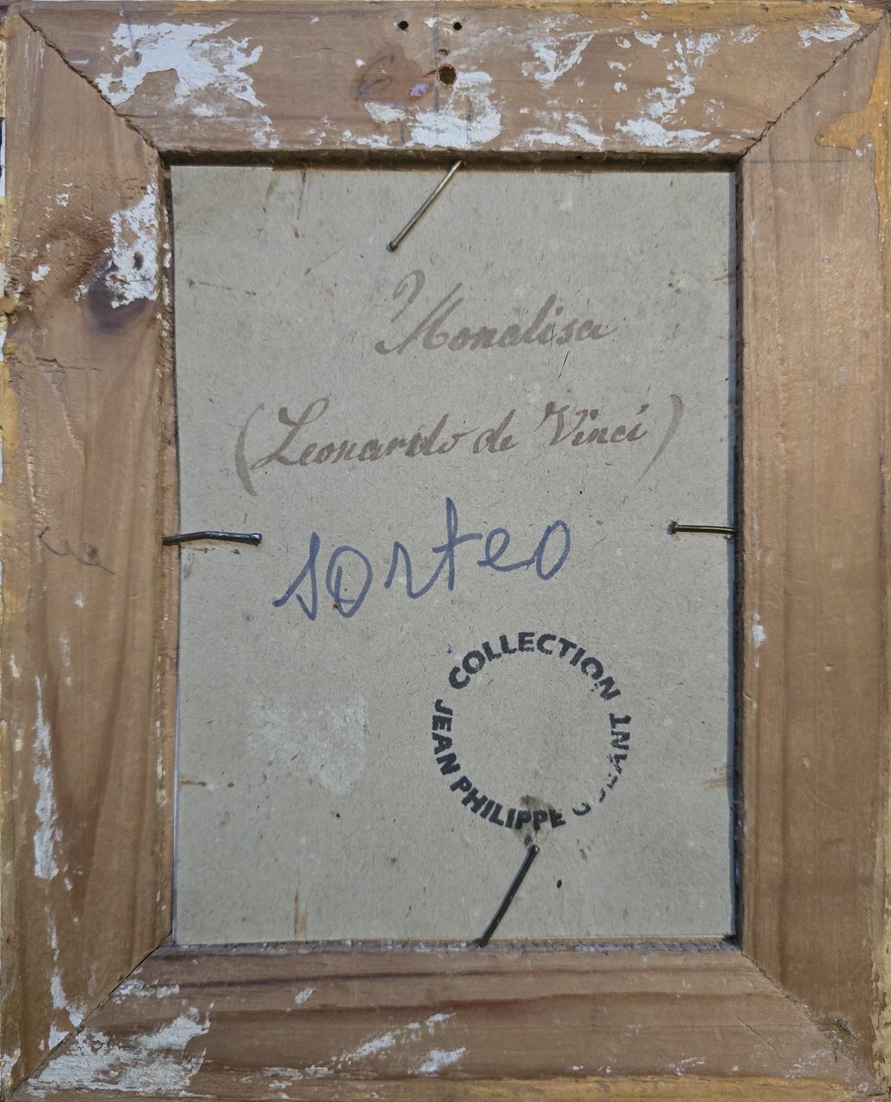 The Mona Lisa Leonardo da Vinci reprint 19th century old collection J. Ph. Guéant 