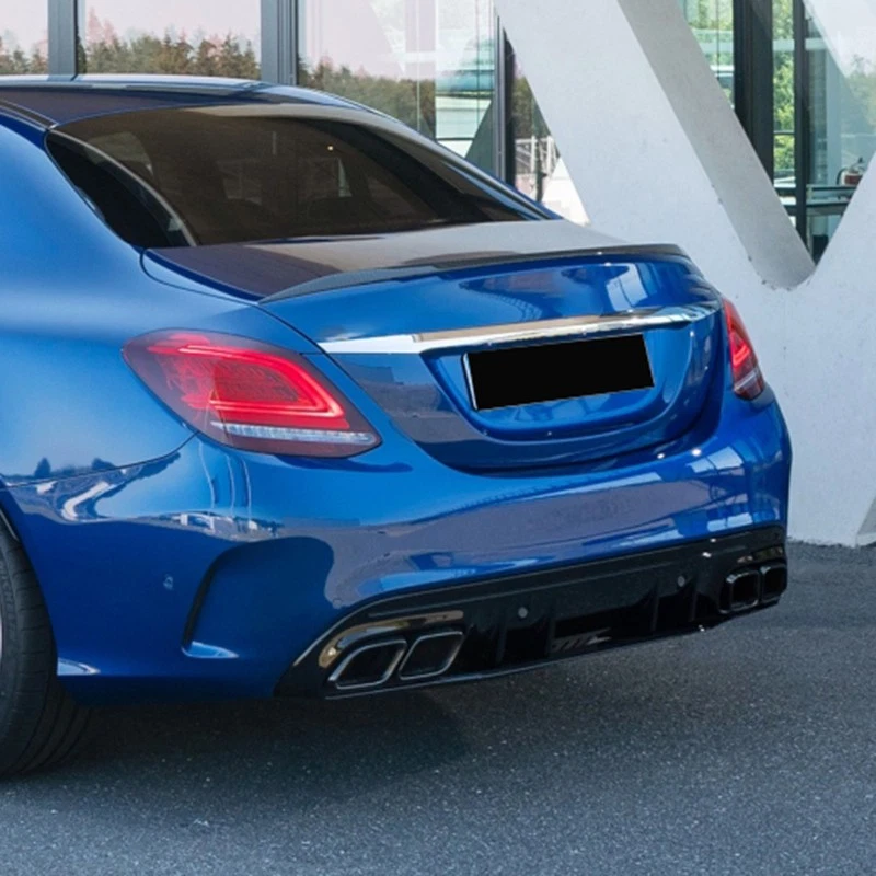 Labio difusor trasero estilo C63 para Mercedes Benz W205 C300 C350 AMG-Line 2014-2019 Foto 4 de 4