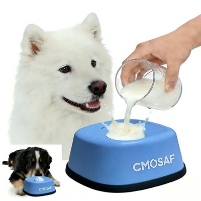 Dog Lick Bowl with Rolling Ball, Slow Feeder Licking Bowls for Blue