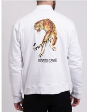 ROBERTO CAVALLI PulloverSweatshirt Size L Tiger Back CF060
