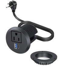 Desktop Power Grommet 2inch with PD 20W Fast Charging USB C Port,QC3.0 USB-A ...