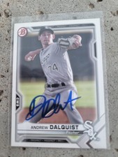 Andrew Dalquist Signed 2021 Bowman Baseball Card #BP-64 Whitesox