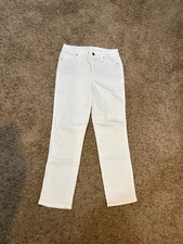 WHBM White Denim The Striaght Jeans Women's 0