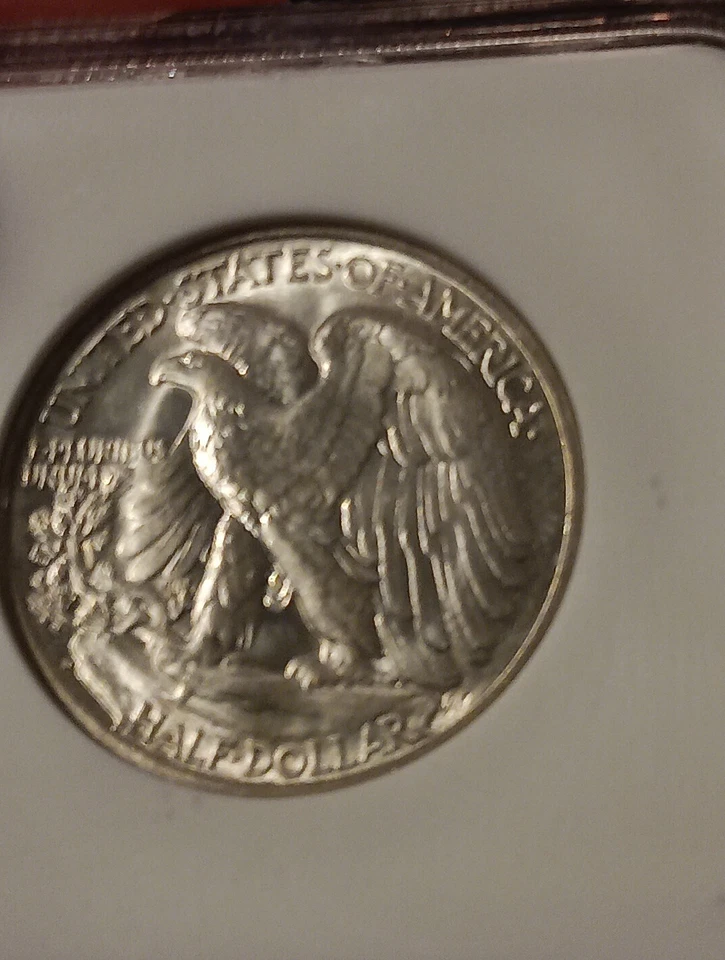 👉1938-D Walking Liberty Half ~NGC MS63 *DATA CHAVE * - Imagem 3 de 3