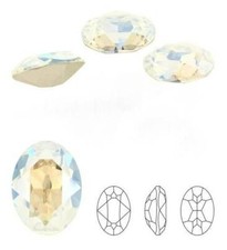 Oval fancy stone 4120 Swarovski moonlight 13X18mm foiled 166