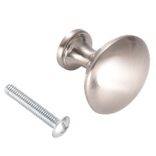 Brainerd Round 1-3/16-in Satin Nickel Round Casual Cabinet Knob P11747V-SN-C at