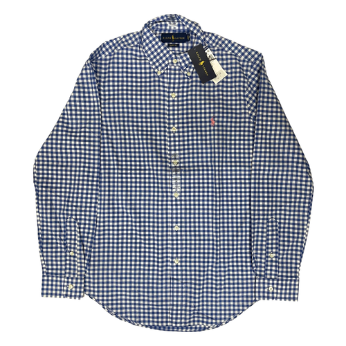 Ralph Lauren Popeline Blu Check Vestibilità Classica Uomo Nuovo con etichette Spedizione Gratuita - Foto 1 di 4