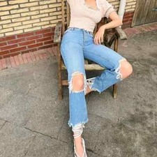 Free People We The Free Maggie Mid Rise Straight Button Fly Jeans 25 NWT