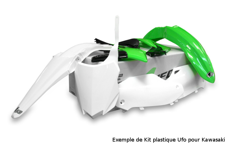 Kit plastique UFO vert origine pour moto cross Kawasaki KX450F de 2009 à 2011