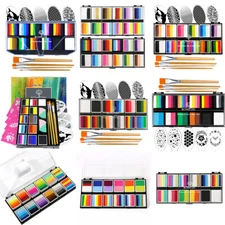 Bowitzki Professional One Stroke Face Paint Palette Many Design Easy Creation 