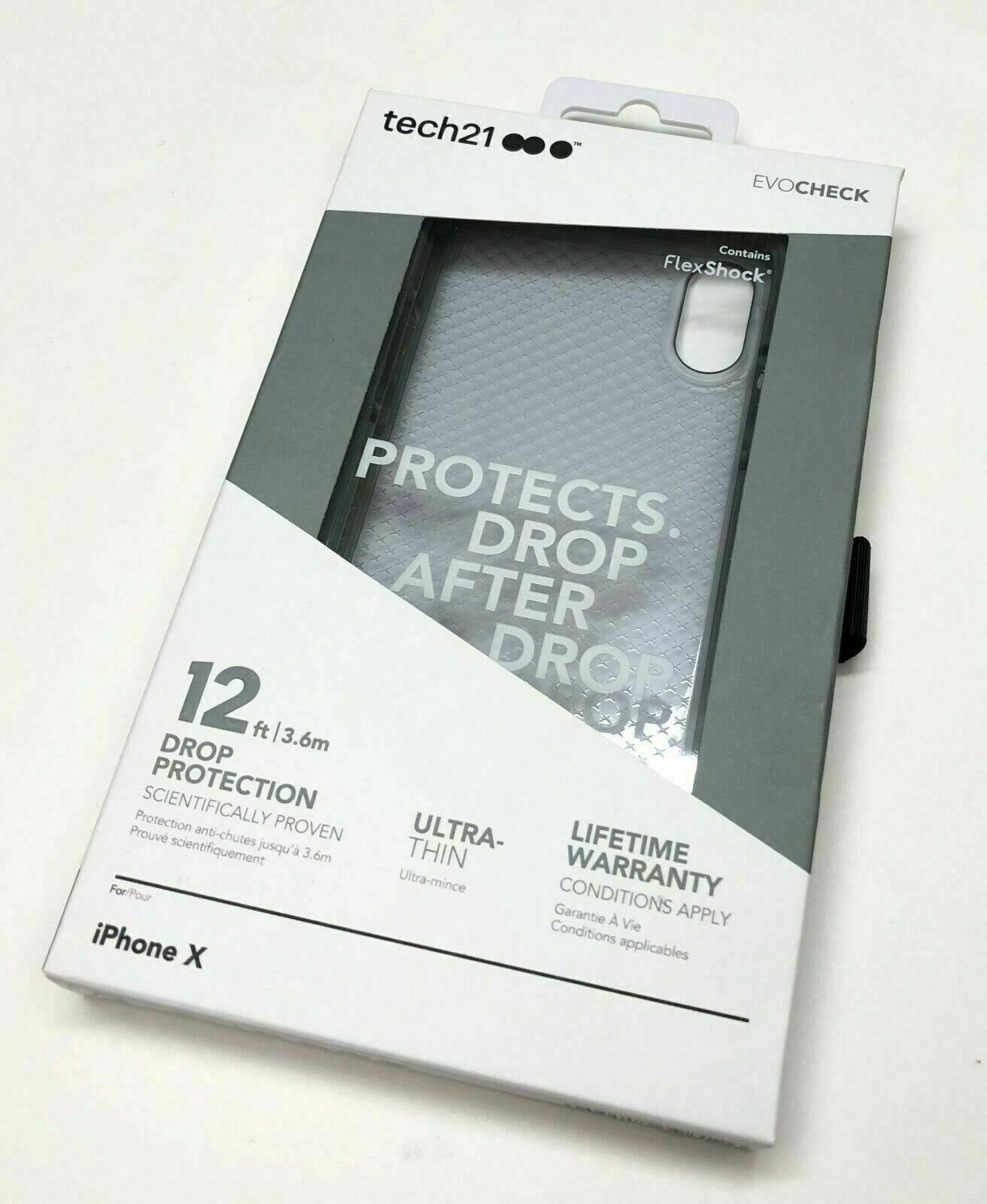 Tech21 Evo Check Strong Tough Drop Protection Case Cover for Apple iPhone X/Xs