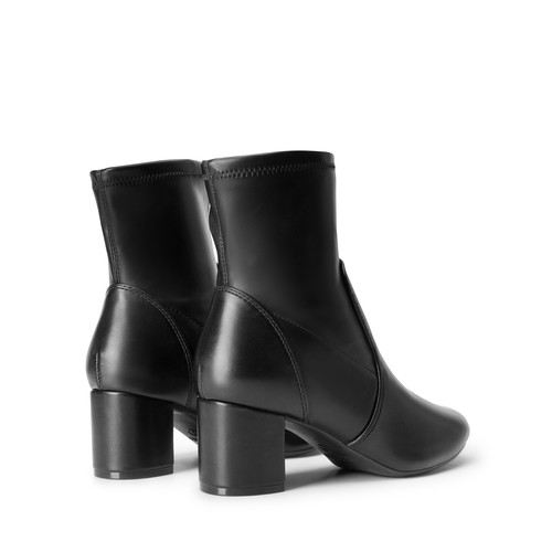 Women Fitted Stretch Ankle Boots Fashion Low Chunky Heel Fall Shoes Easy Slip-On - Picture 7 of 14