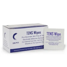 1 Box of 100 MEDIUM Sterile Alcohol Prep Pad Wipes topical antiseptic-Tenswipes