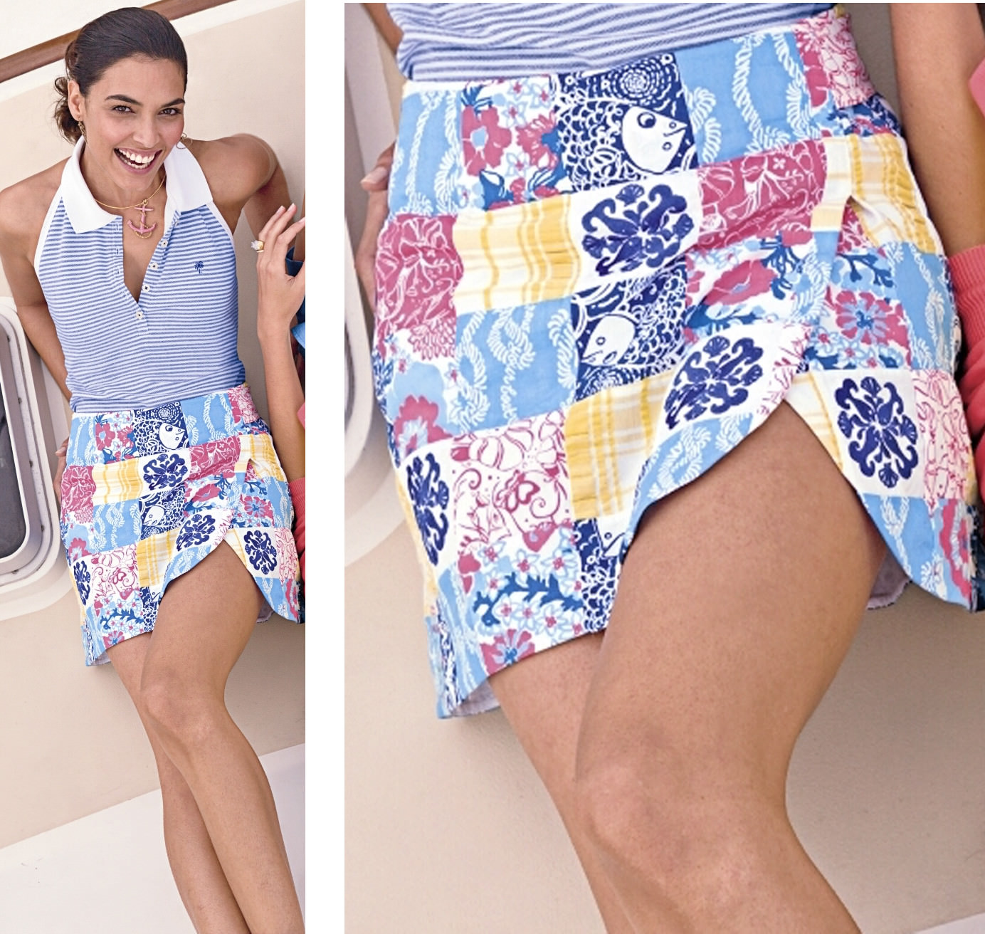 178 Lilly Pulitzer Lynch Casa Marina Sewn Patch Skort Skirt Shorts 12 RARE 178 Lilly Pulitzer Lynch Casa Marina Sewn Patch Skort Skirt Shorts 12 RARE