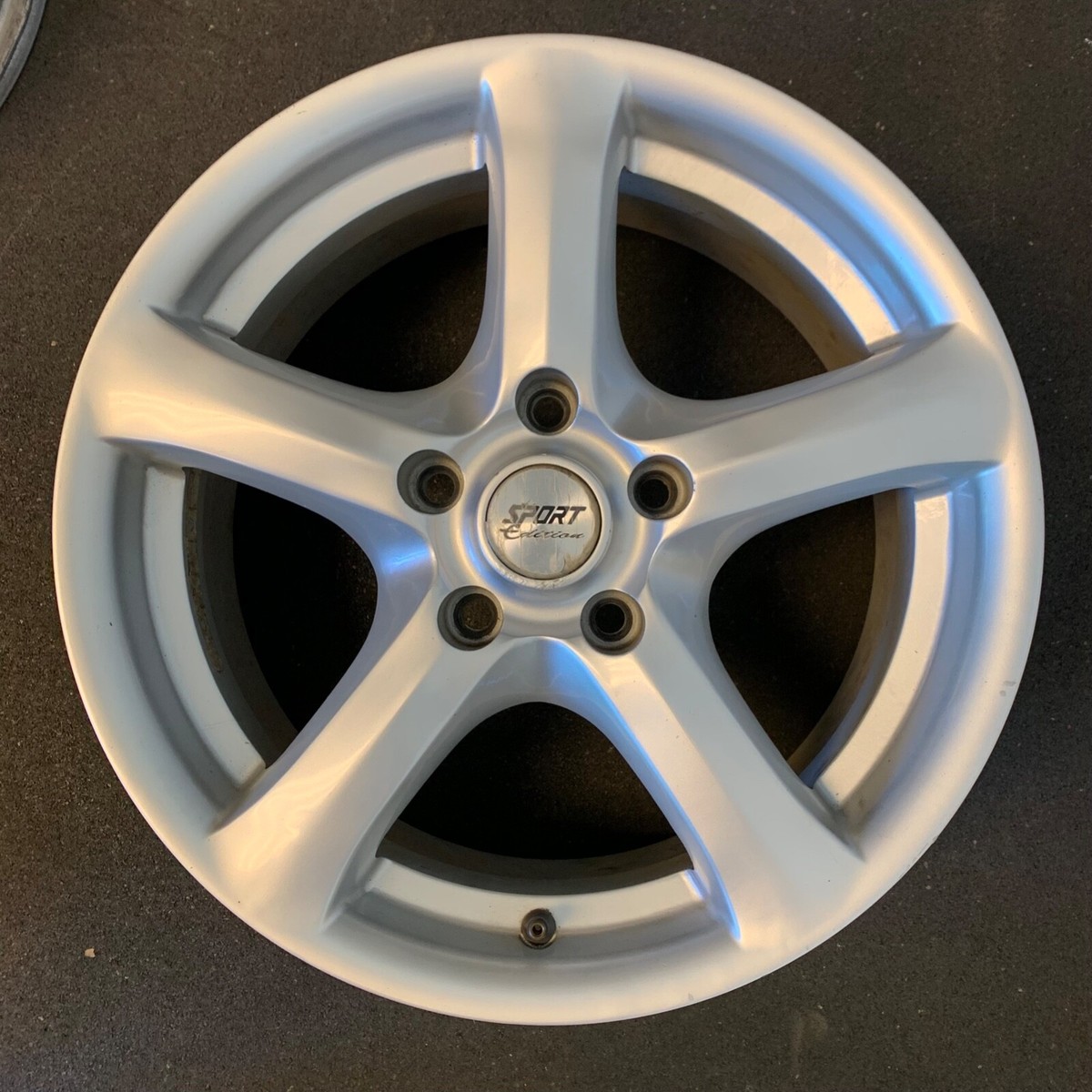 4) Sport Edition F7 Silver Wheels Rims + Caps 16x7 ET45 5x112bolt