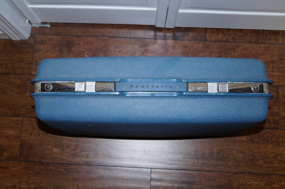 Vintage Samsonite Saturn Blue Hard Shell Luggage Suitcase 20