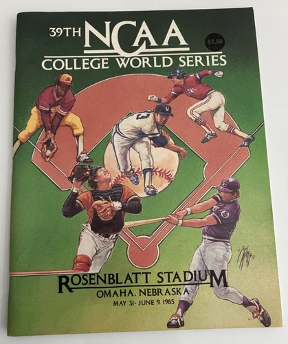 1985 39th NCAA College World Series Baseball Program - Unread