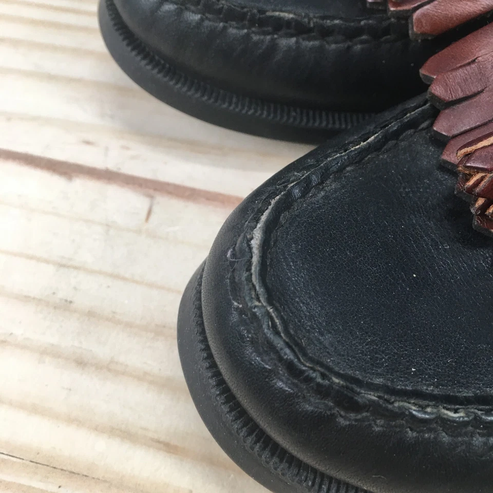 Sebago Shoes Womens 7 Boat Black Kiltie Tassel Moc Toe Slip On Casual Block Heel - Image 3 of 4