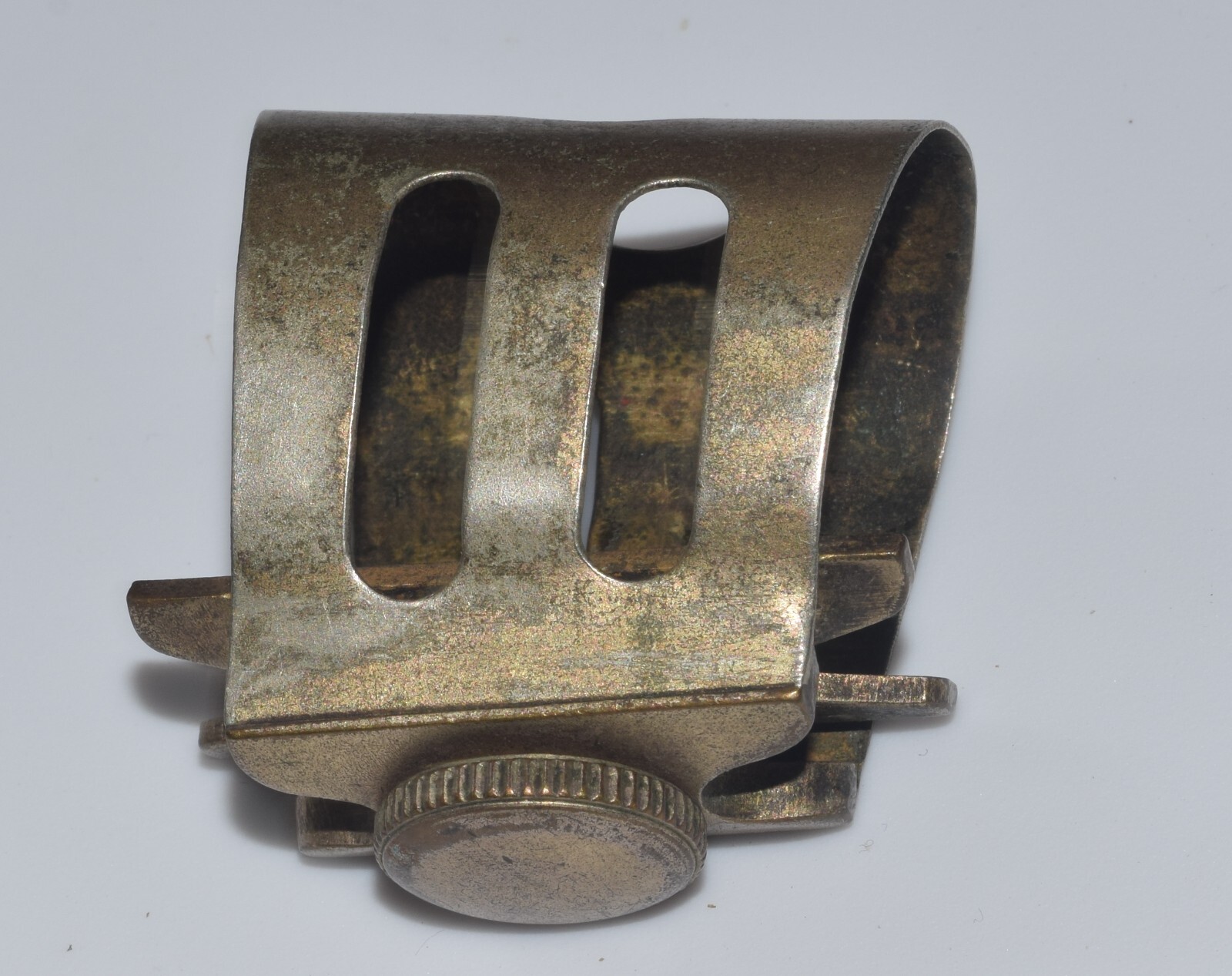 Rare Vintage Otto Link metal BARITONE Sax Ligature-No ridge  NR auction