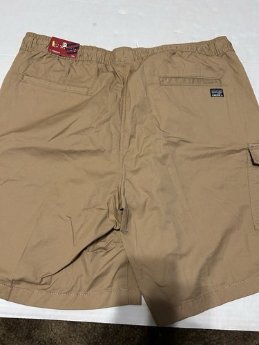 Perry Ellis America Mens Khaki Shorts Size XXL Casual Drawstring Cargo E208 - Picture 3 of 5